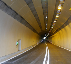 Tunnel in Niederösterreich mit weißem Spritzmörtel instandgesetzt