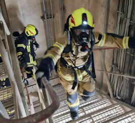 Freiwillige Feuerwehr Kirchworbis trainierte im Dyckerhoff Zementwerk Deuna