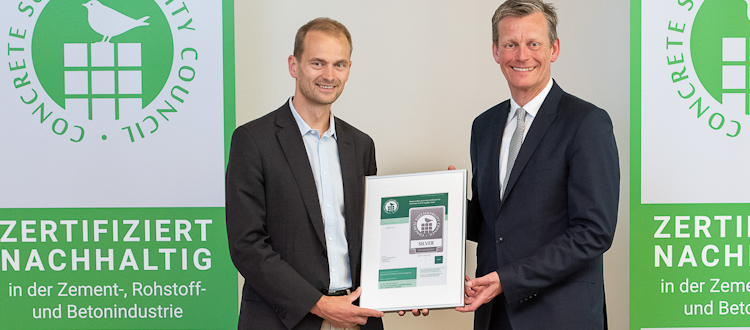 CSC-Zertifikat für nachhaltiges Wirtschaften für alle deutschen Dyckerhoff Zementwerke